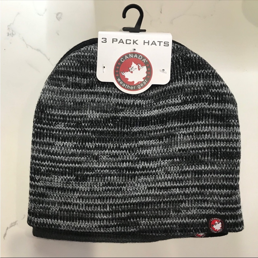 Canada Weather Gear Men’s Logo Beanie 3 Pack - NWT